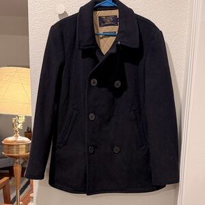 J. crew Men's Black Peacoat